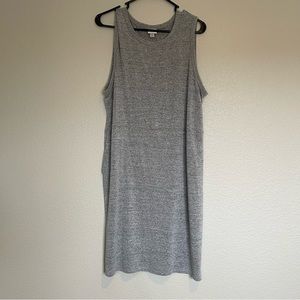 A new day heather grey gray sleeveless dress with pockets